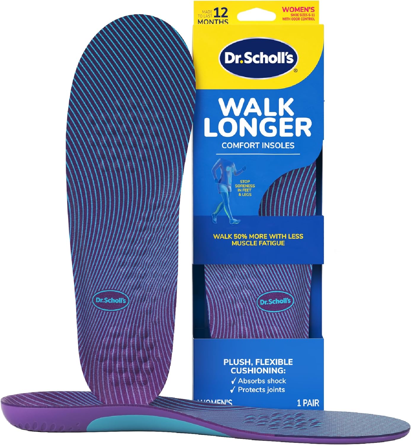Dr. Scholl's Walk Longer Insoles for Women