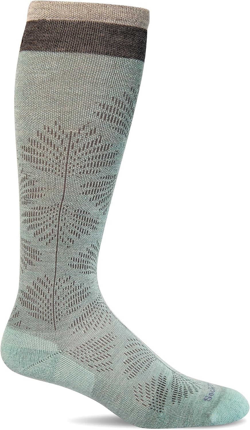 Sockwell Women's Full Floral Moderate Graduated Compression, Wide Calf Fit